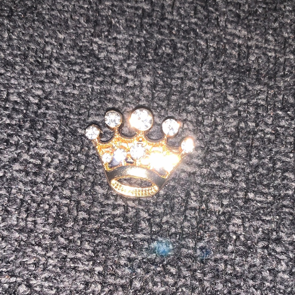 Gold and Silver Tone Crown Brooch